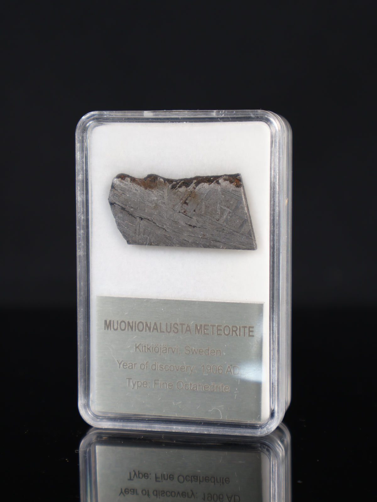 MUONIONALUSTA METEORITE, SWEDEN. DISPLAY BOX. 6,75 GRAMS.