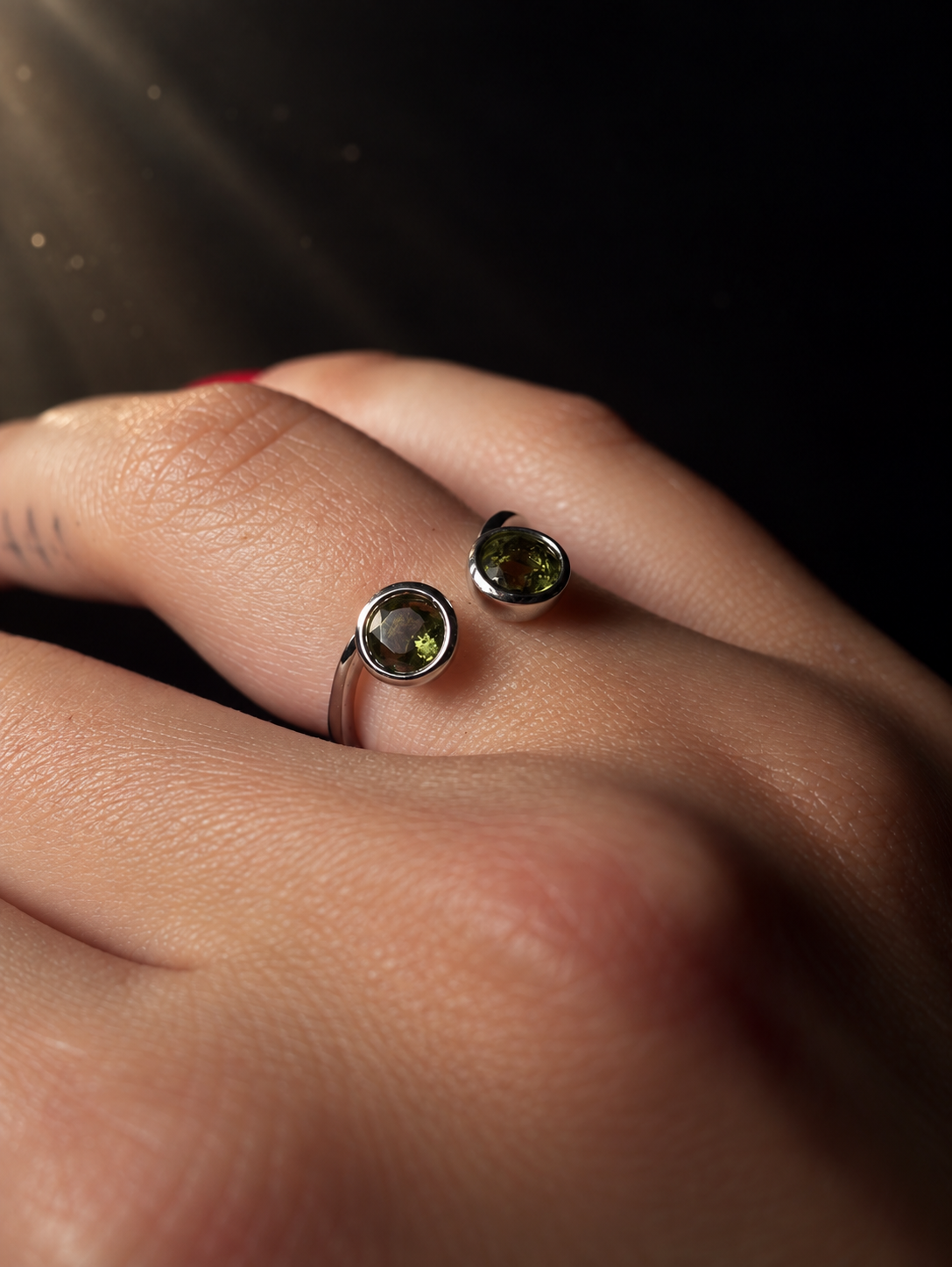 Moldavite Duality Ring