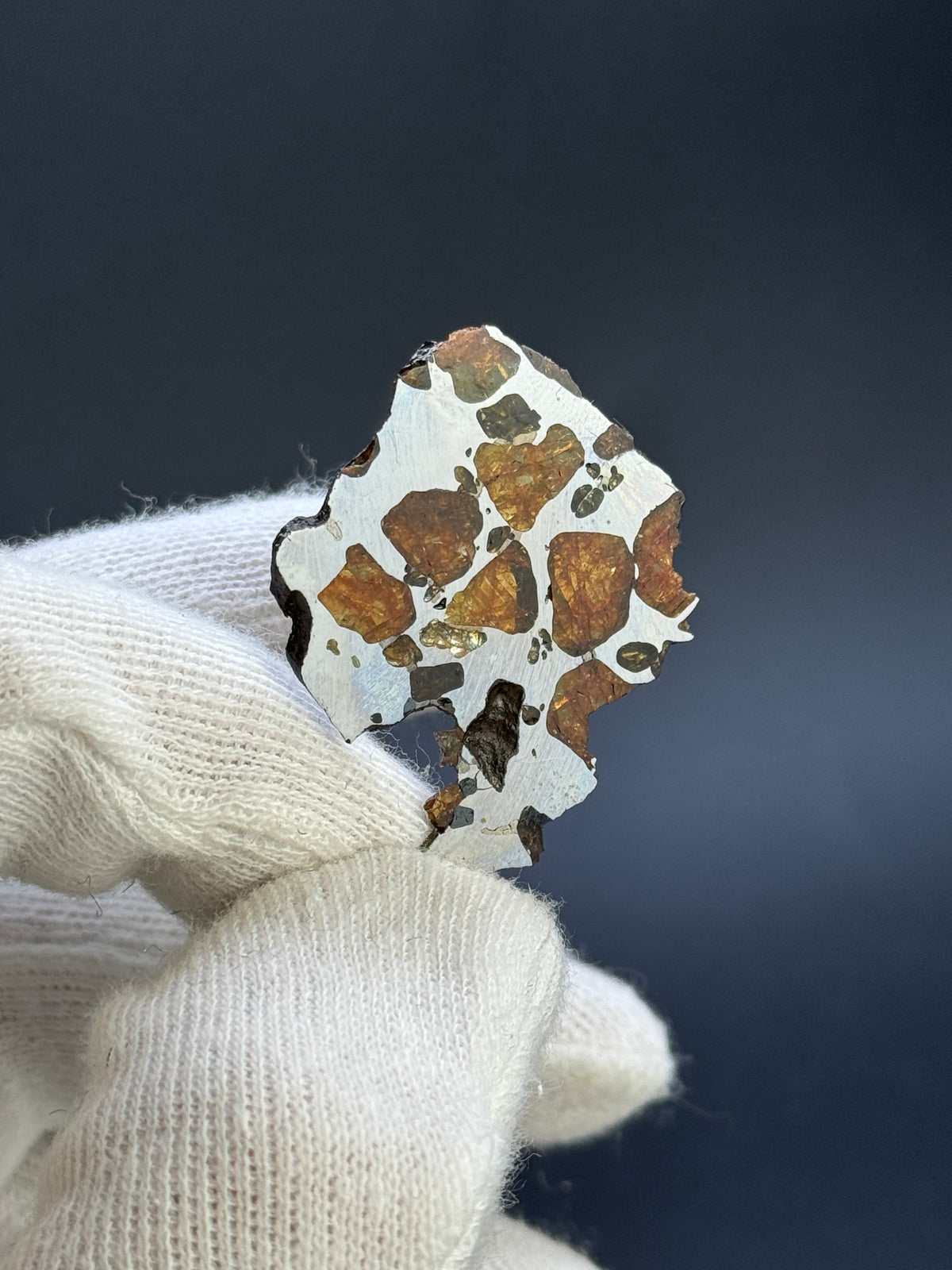 Imilac pallasite meteorite, Chile. 6,12 grams