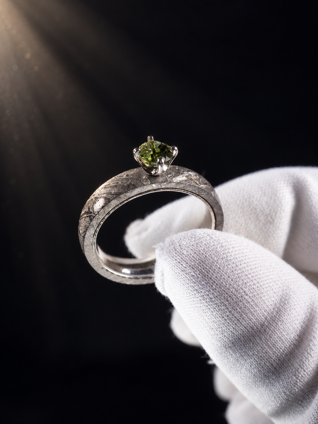 Astra Moldavite Ring