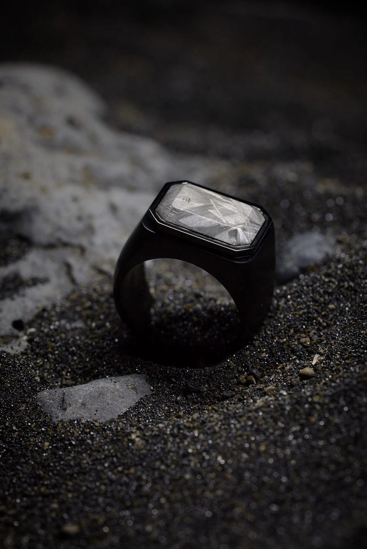 Muonionalusta meteorite Signet ring