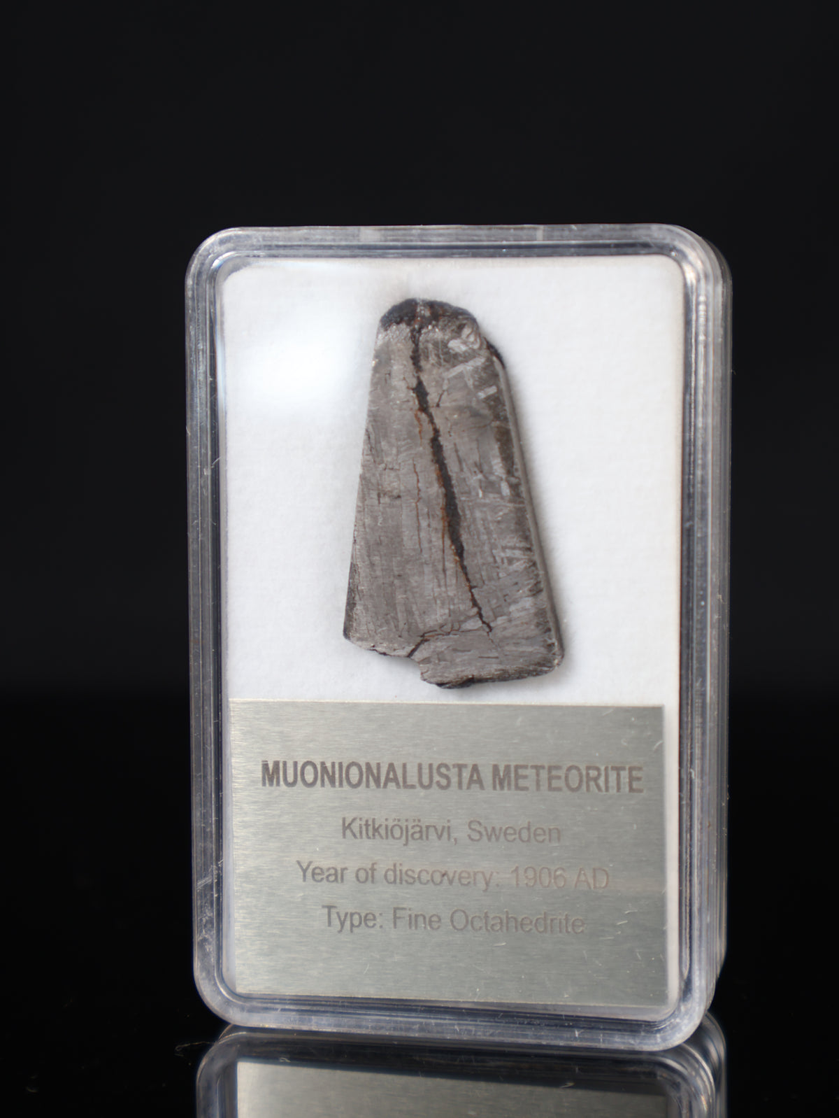 MUONIONALUSTA METEORITE, SWEDEN. DISPLAY BOX. 6,67 GRAMS.