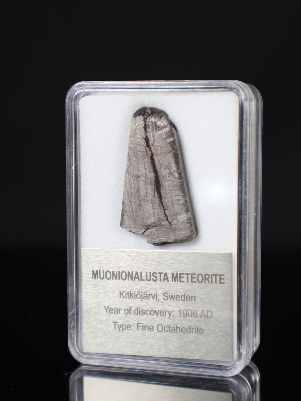 MUONIONALUSTA METEORITE, SWEDEN. DISPLAY BOX. 6,67 GRAMS.