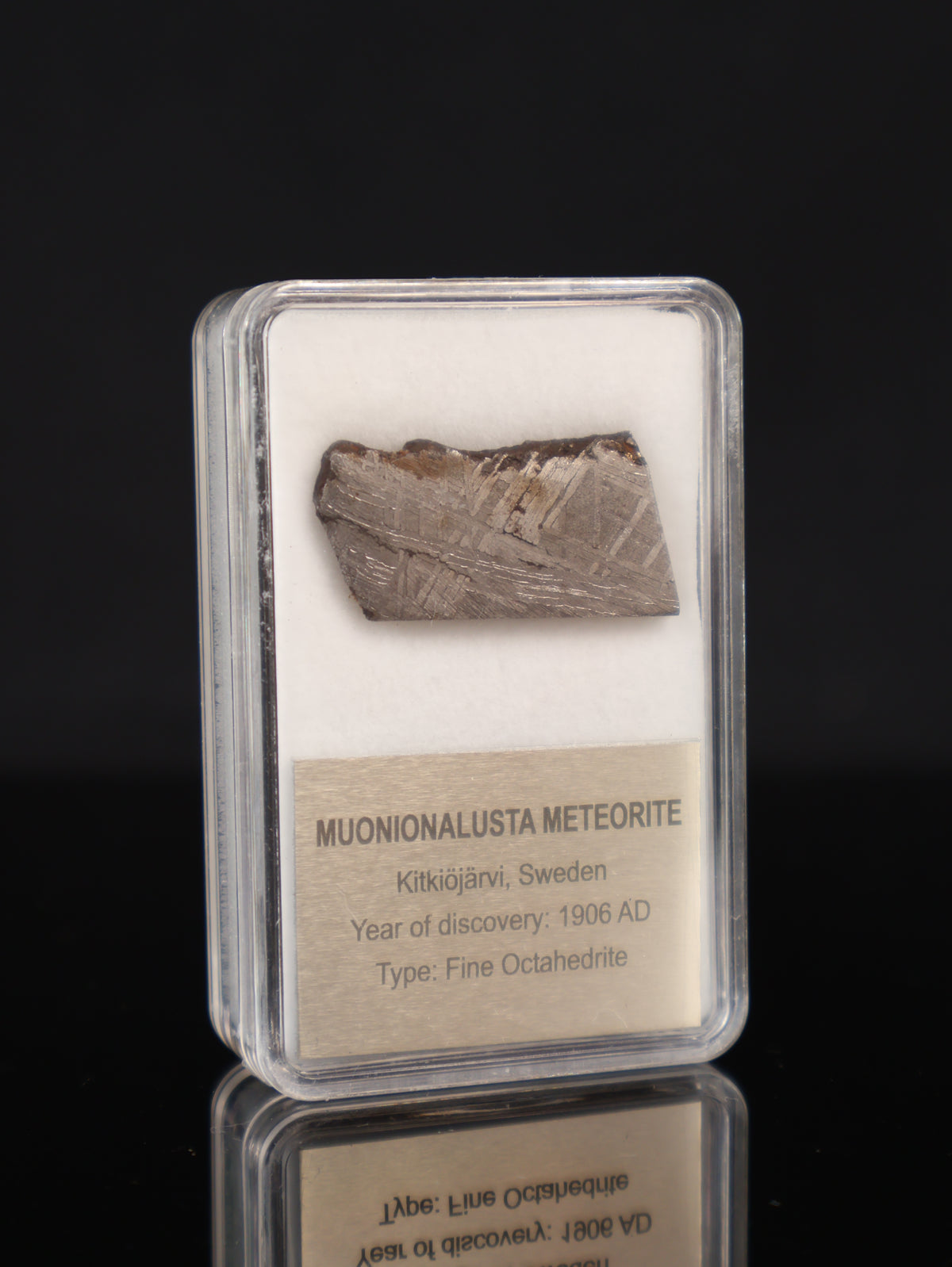 MUONIONALUSTA METEORITE, SWEDEN. DISPLAY BOX. 6,75 GRAMS.