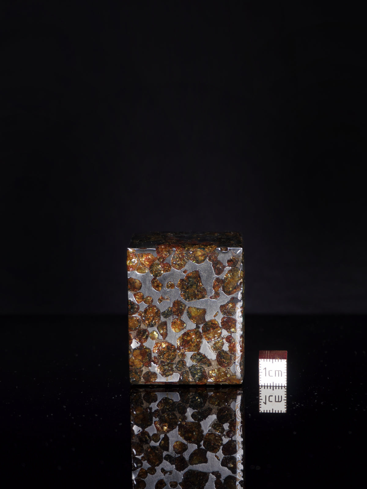 SERICHO PALLASITE METEORITE, KENYA. 264 GRAMS CUBE