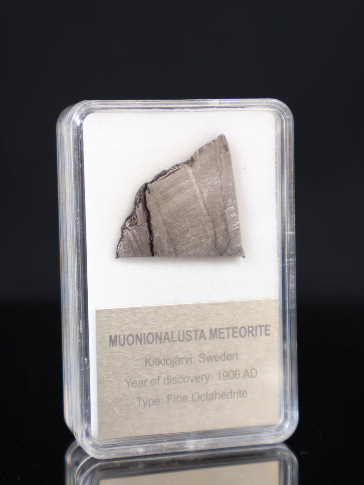MUONIONALUSTA METEORITE, SWEDEN. DISPLAY BOX. 5,66 GRAMS.