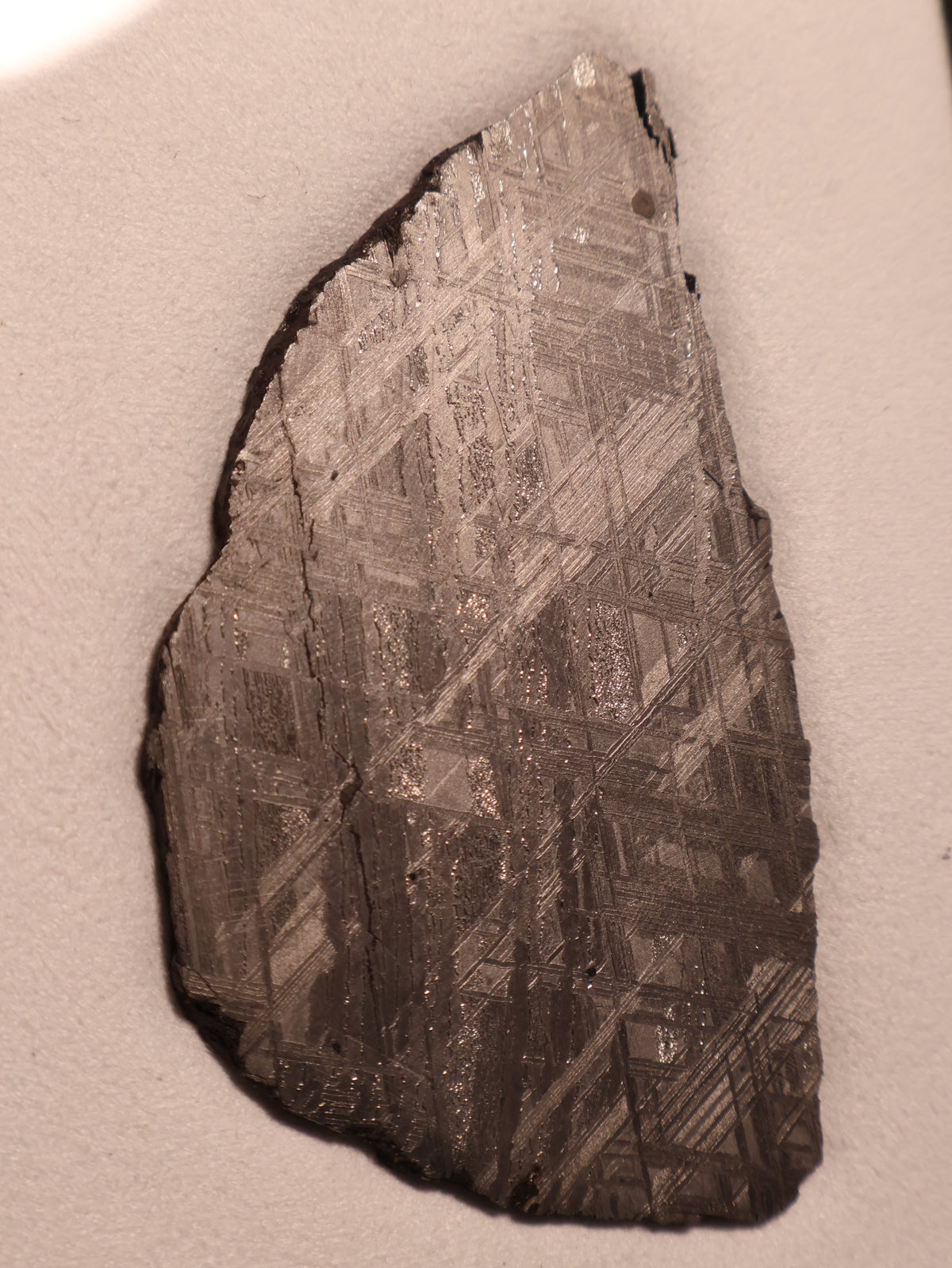 Muonionalusta Meteorite, Sweden. 68,59 grams slice.