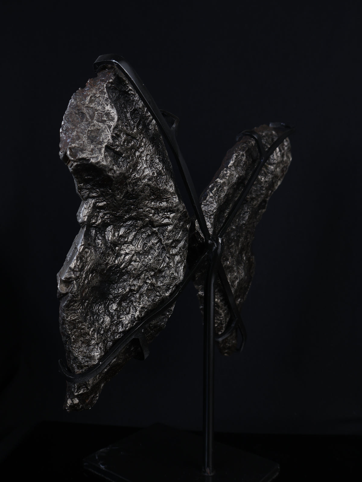 "COSMIC BUTTERFLY" MUONIONALUSTA, SWEDEN. FULL METEORITE IN TWO HALVES.