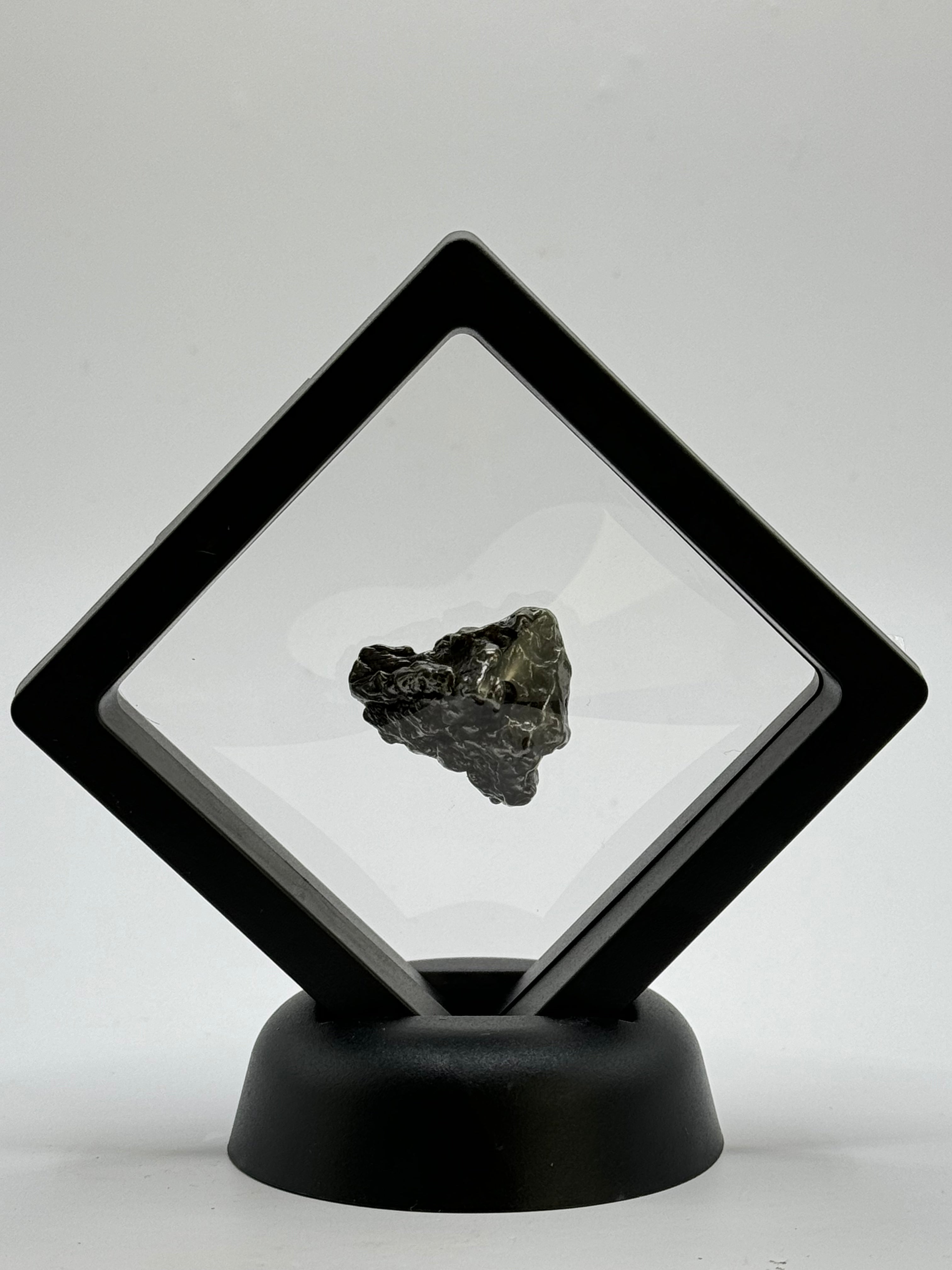 Meteorite Campo del Cielo, South America, in floating display.