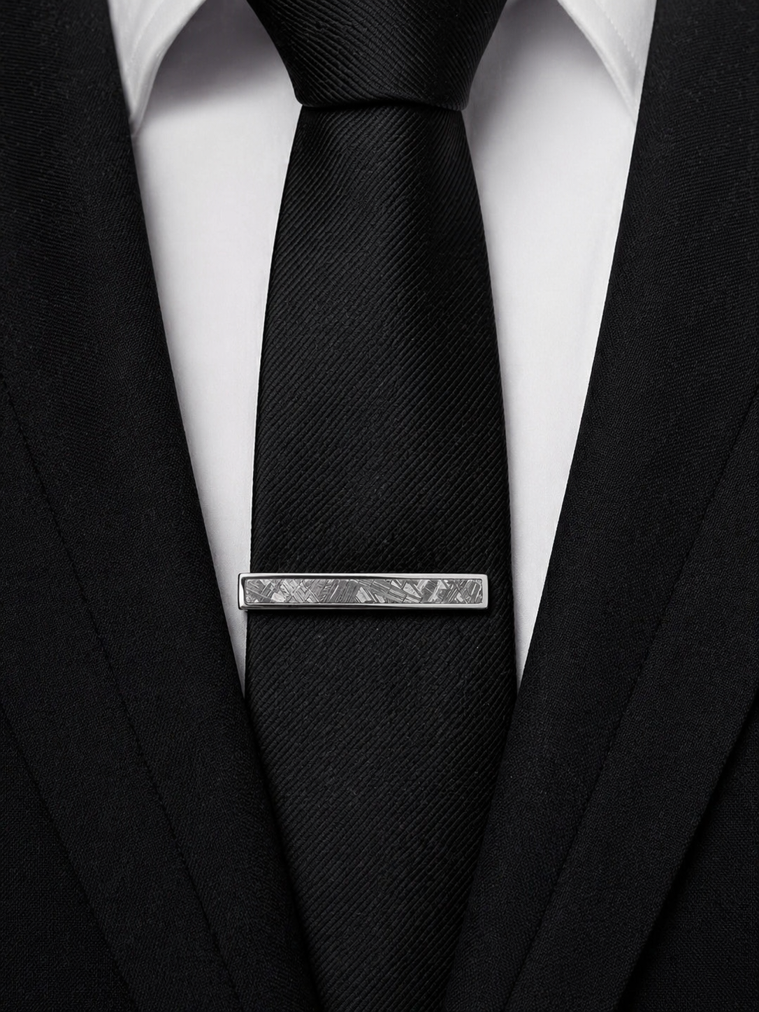 Muonionalusta Meteorite Tie Clip – 925 Sterling Silver