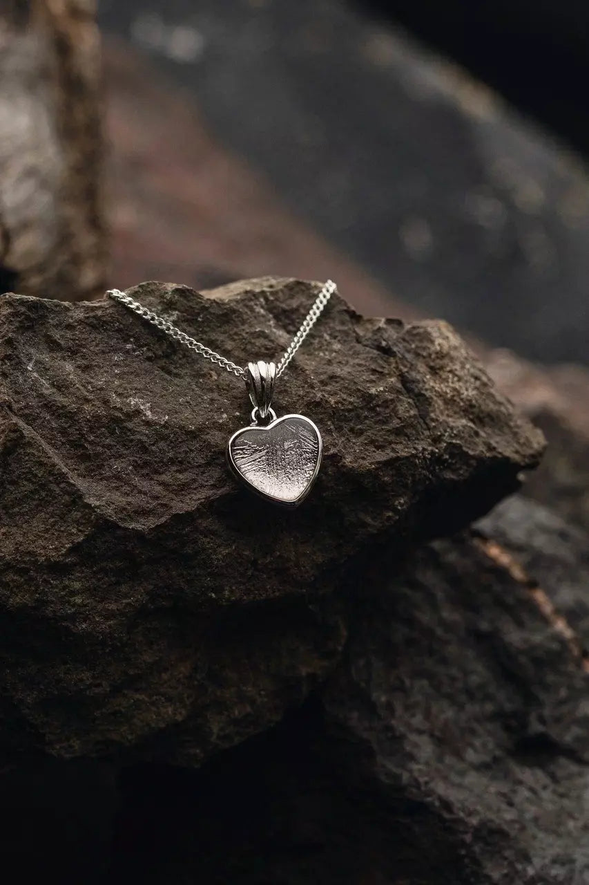 Meteorite Heart Jewelry Set
