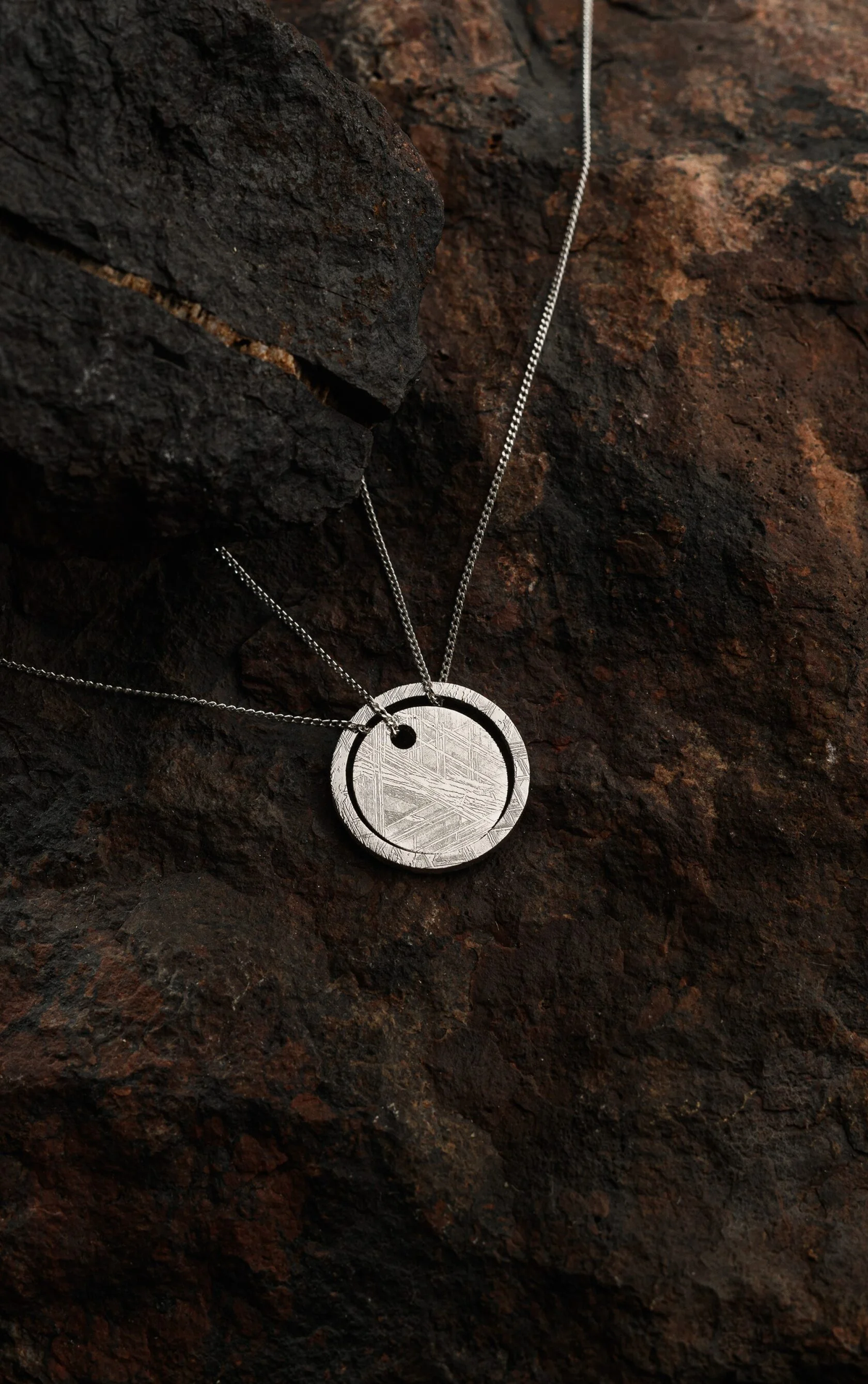 Meteorite Circle Pendant Set