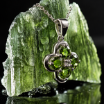 Moldavite Clover Pendant