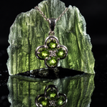 Moldavite Clover Pendant
