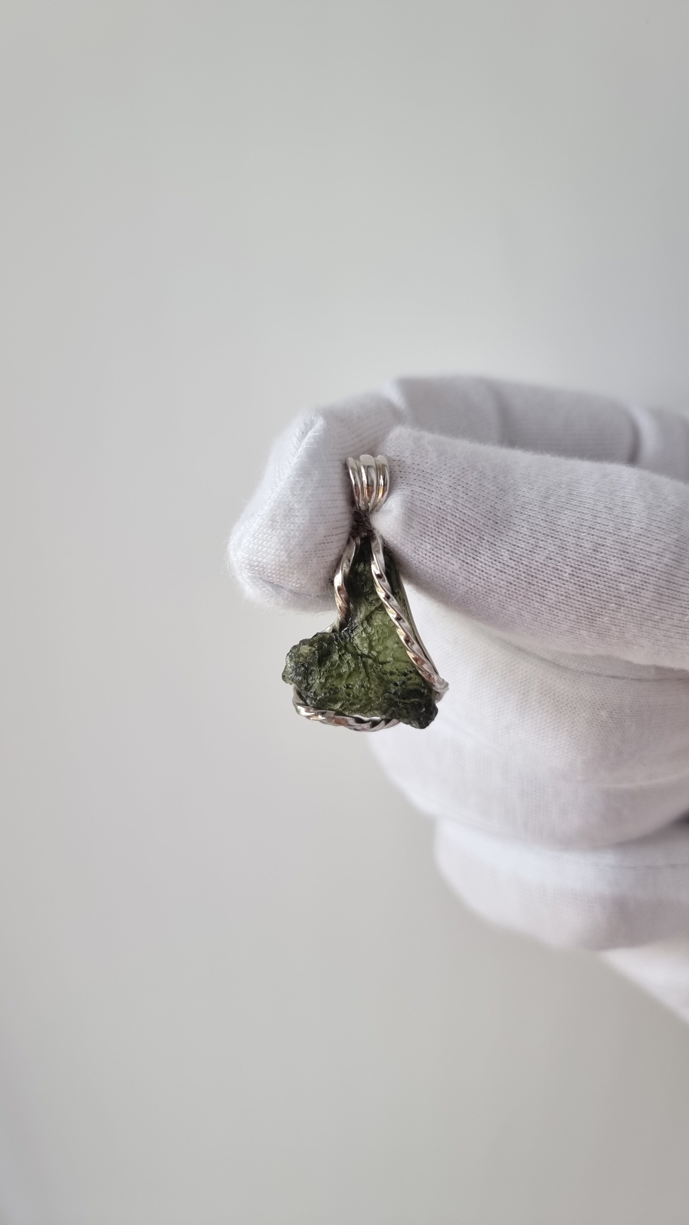 Raw Moldavite pendant