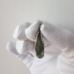 Raw moldavite pendant