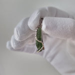 Raw moldavite pendant