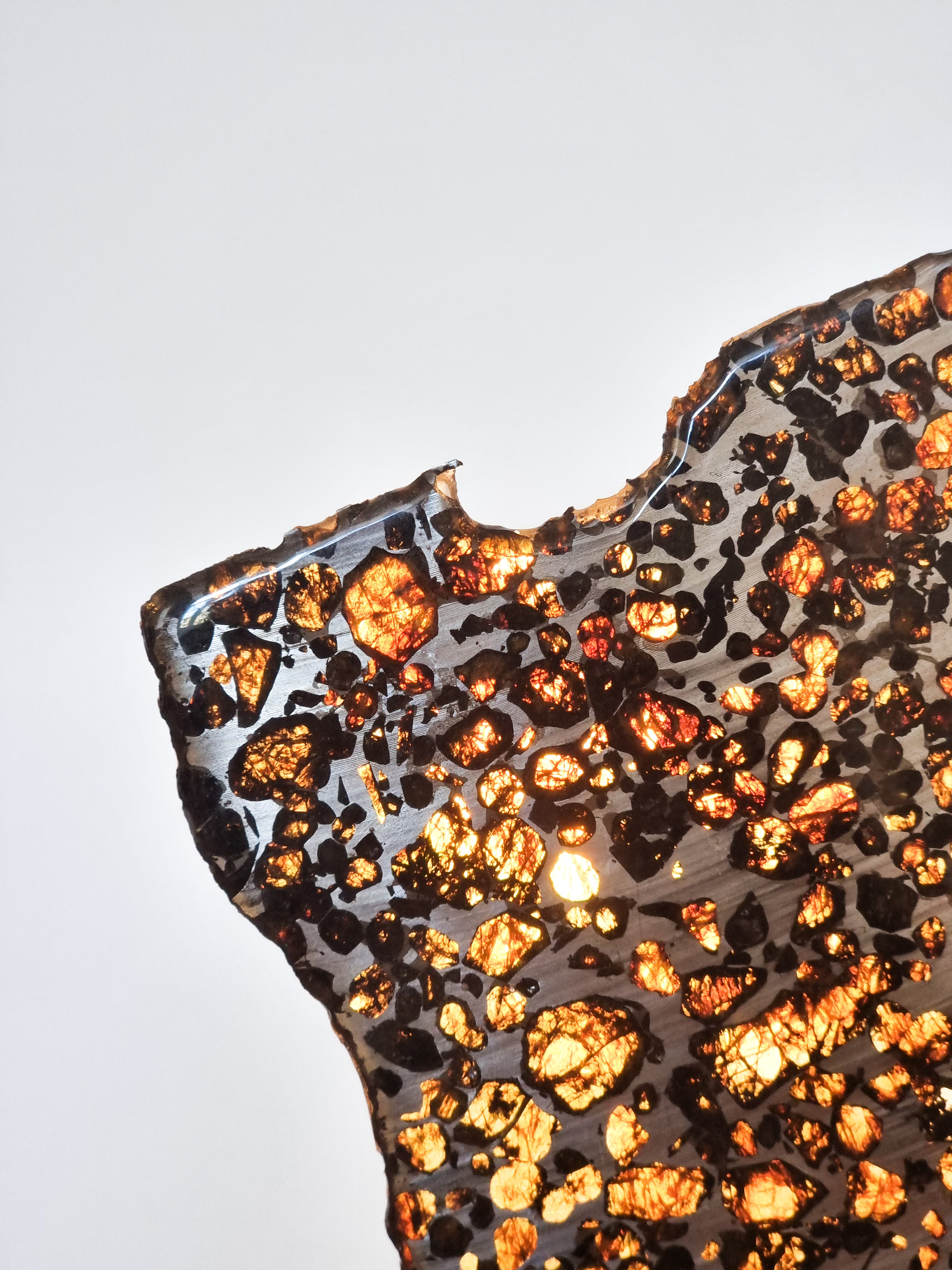 Sericho Pallasite meteorite, Kenya. 284grams slice.