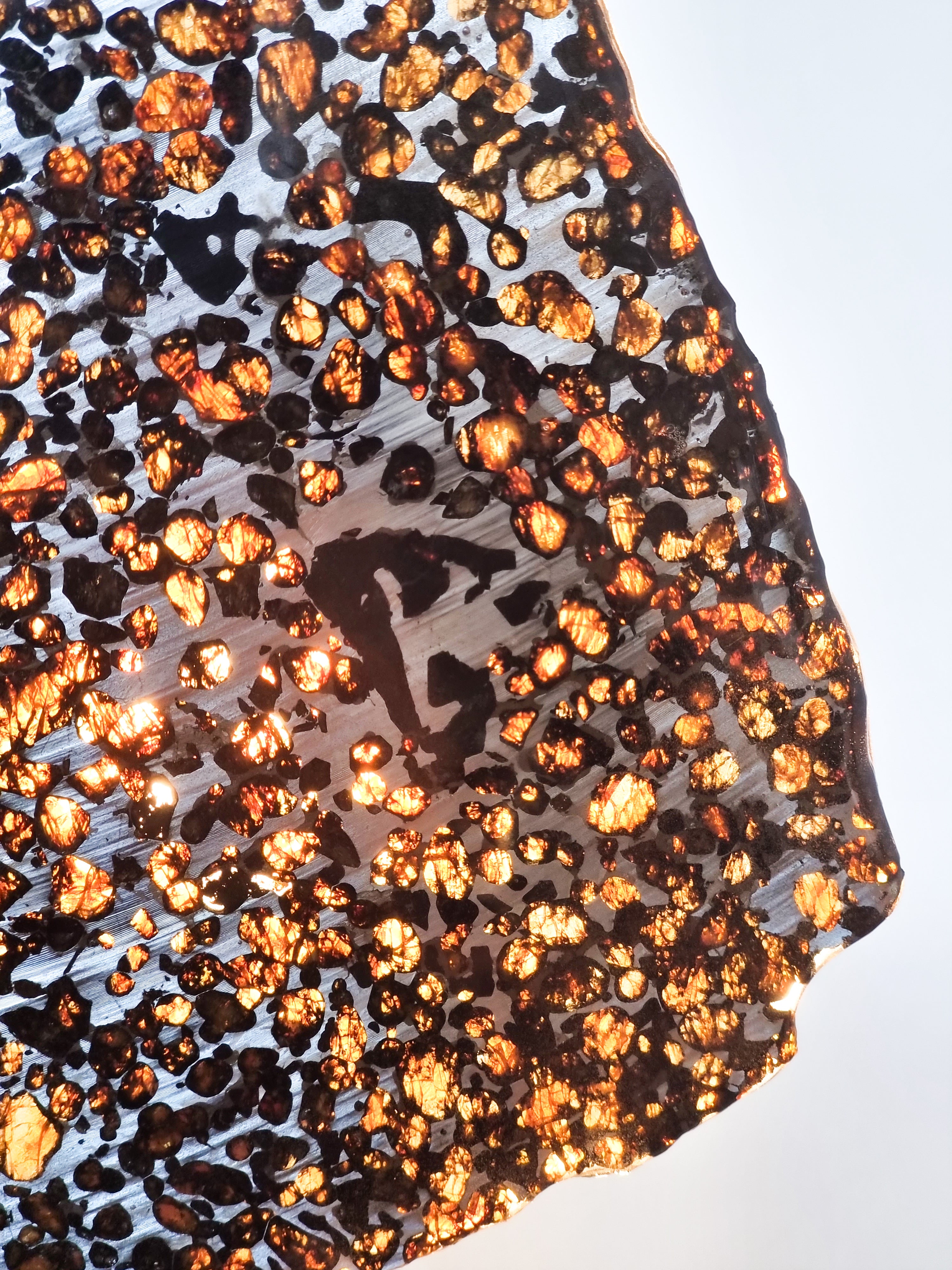 Sericho Pallasite meteorite, Kenya. 284grams slice.