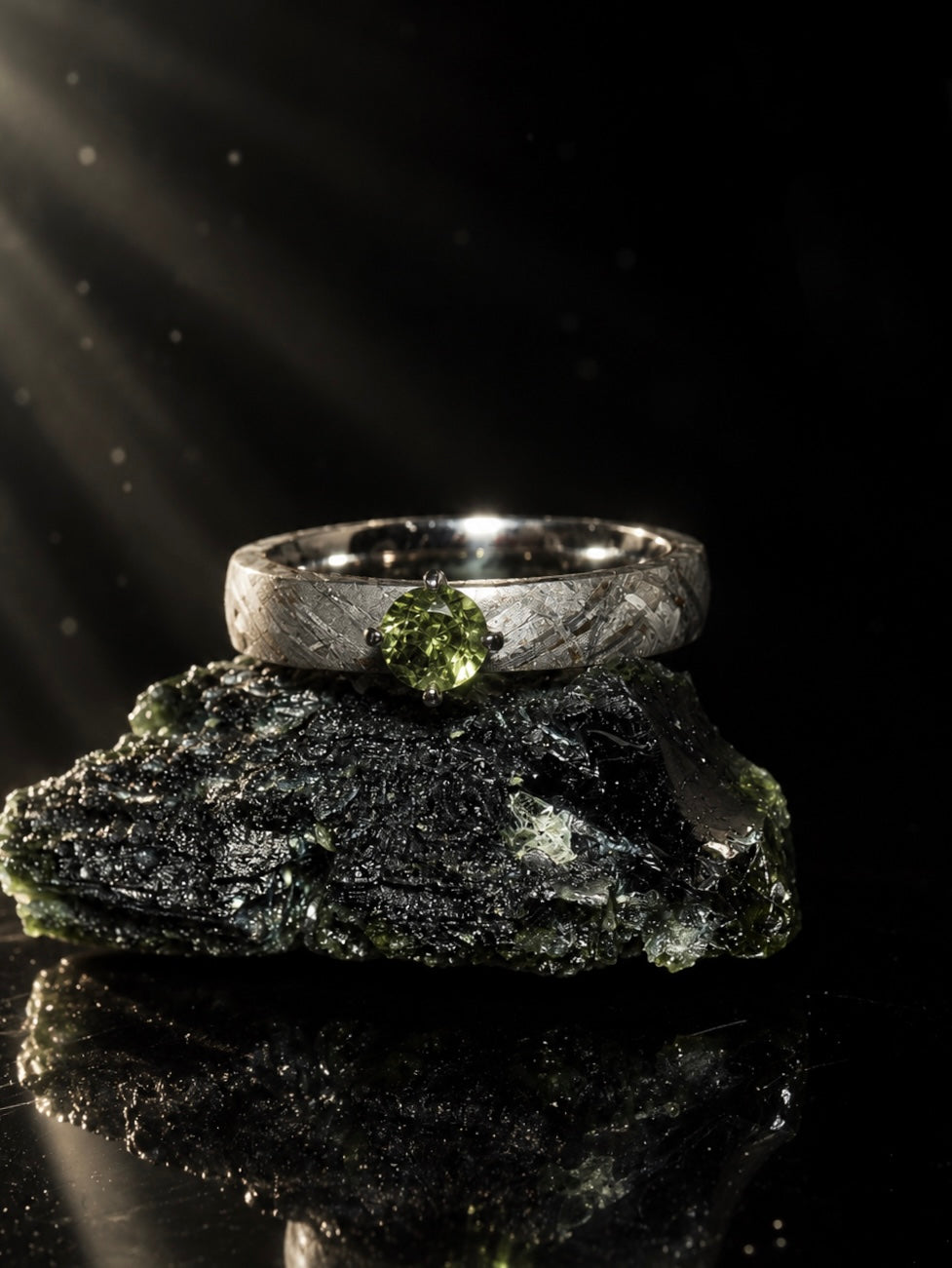 Astra Moldavite Ring