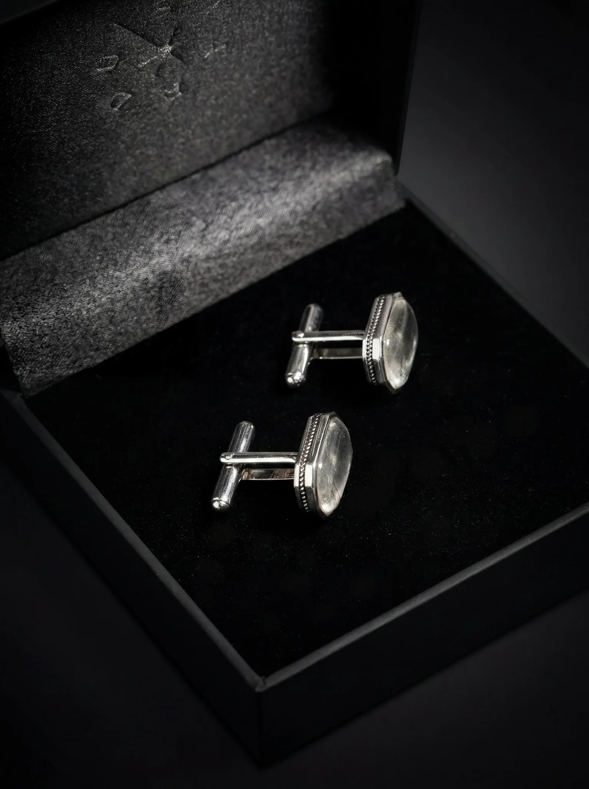 Muonionalusta Meteorite Cufflinks – 925 Sterling Silver