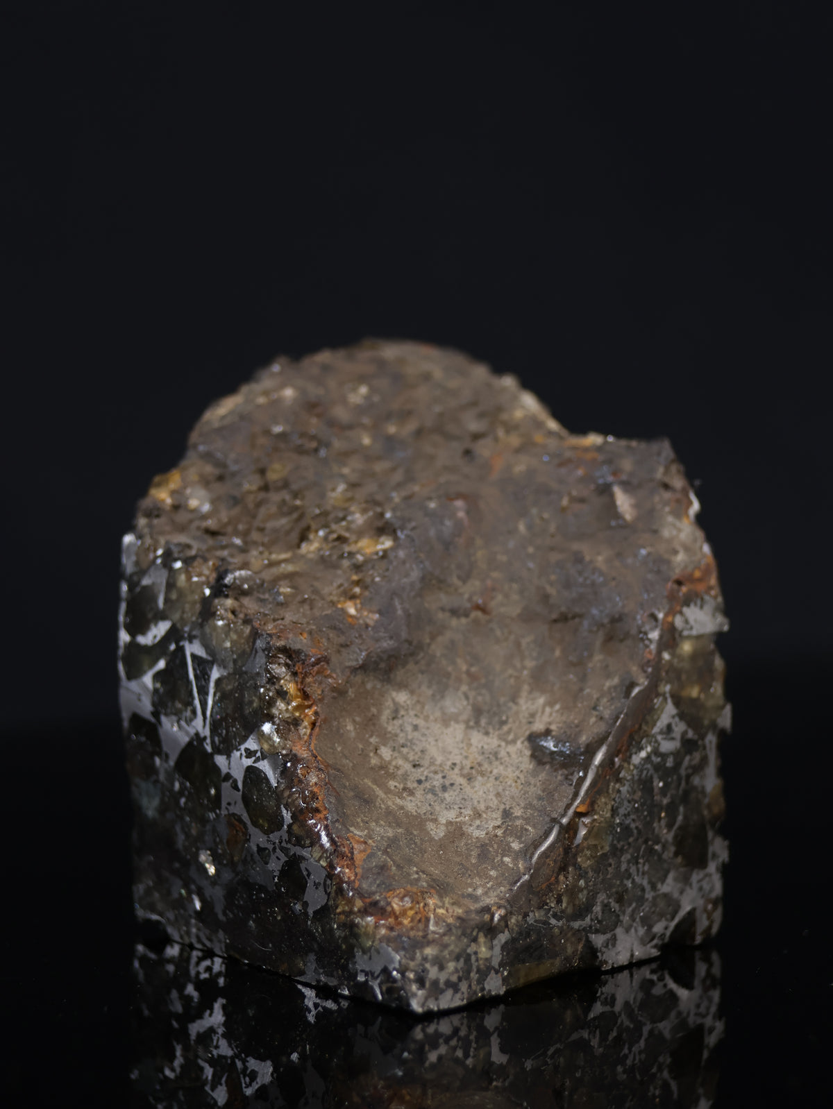 Seymchan meteorite, Russia. 95 grams end-cut.