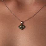 Moldavite Clover Pendant