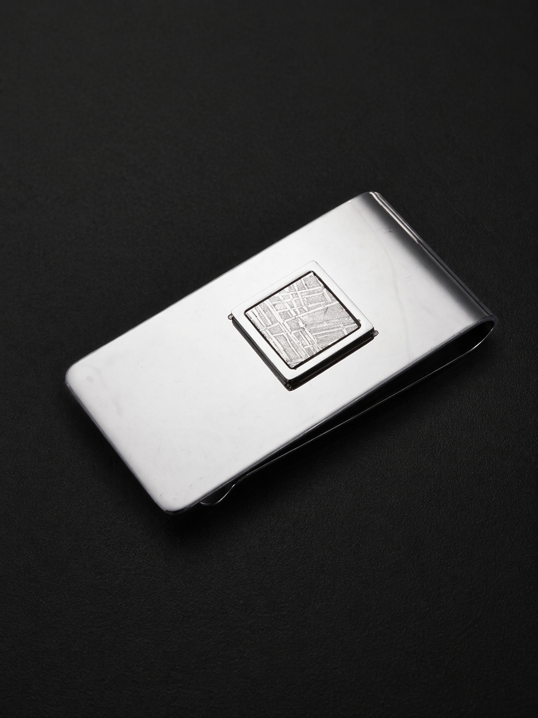 Muonionalusta meteorite Money Clip with Stainless steel