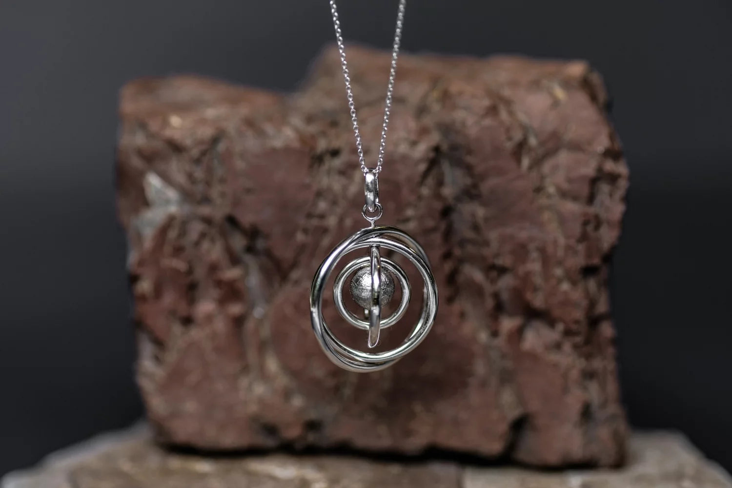 Muonionalusta Meteorite Orbit pendant