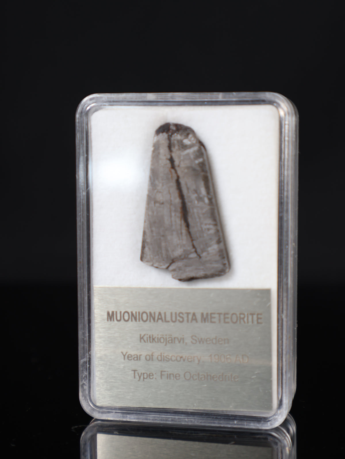 MUONIONALUSTA METEORITE, SWEDEN. DISPLAY BOX. 6,67 GRAMS.