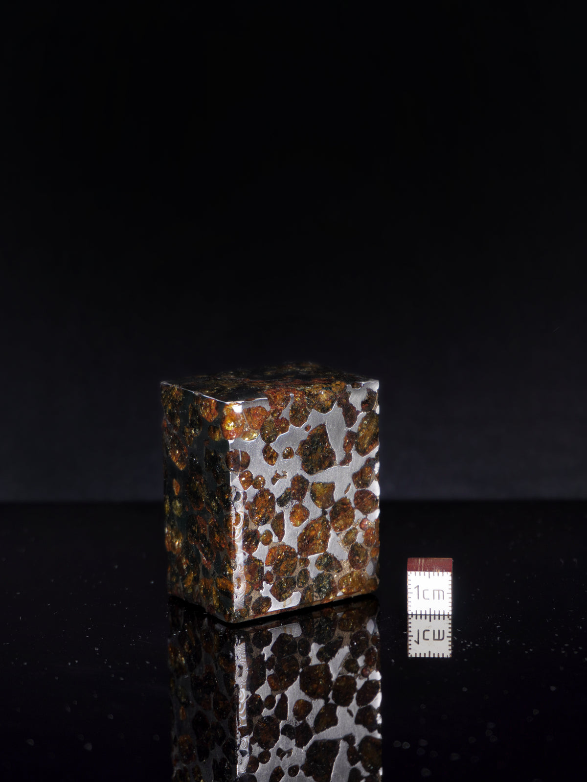 SERICHO PALLASITE METEORITE, KENYA. 264 GRAMS CUBE