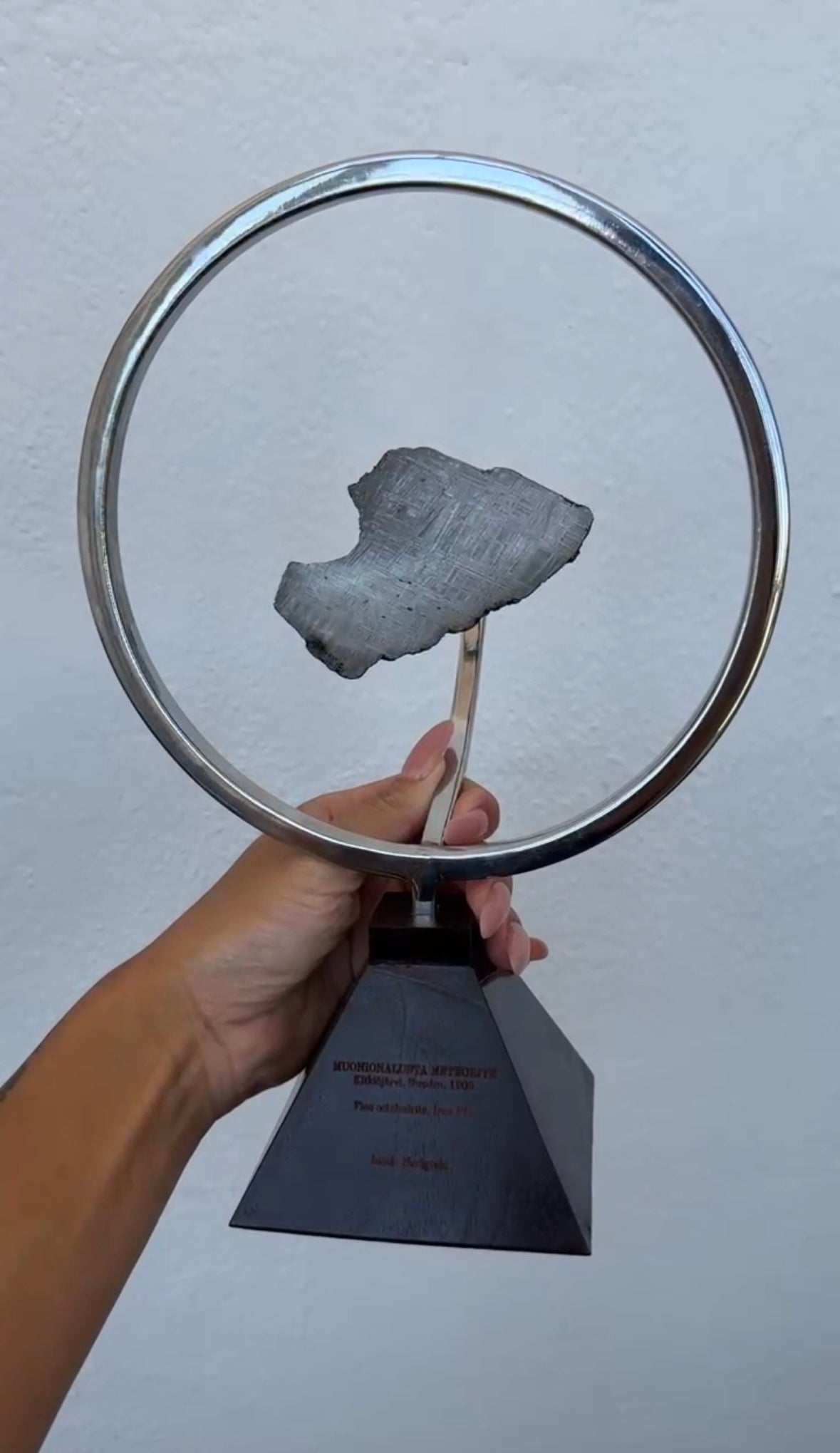 Custom magnetic display for Meteorite Slice