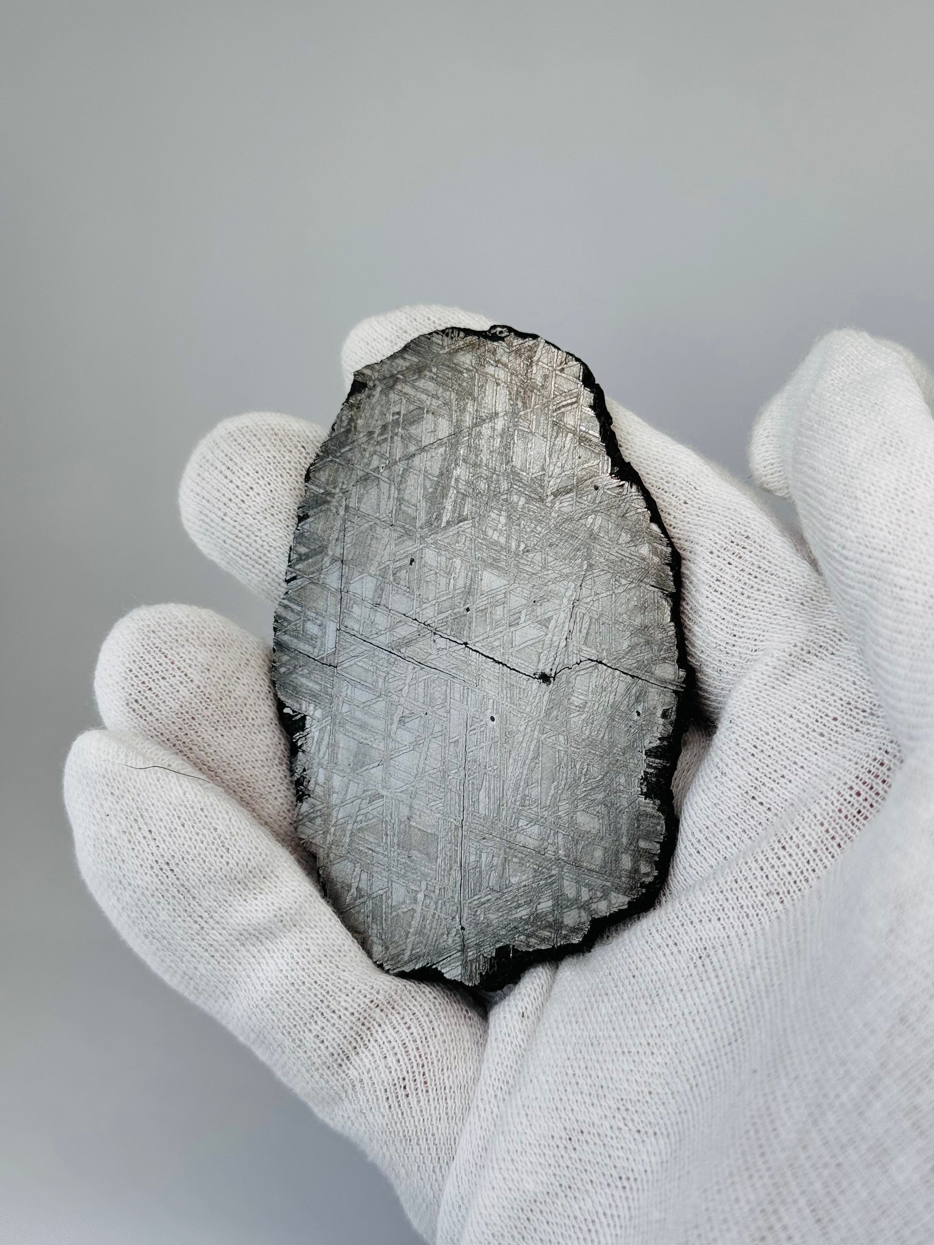 Muonionalusta Meteorite, Sweden. 112,07 grams slice.