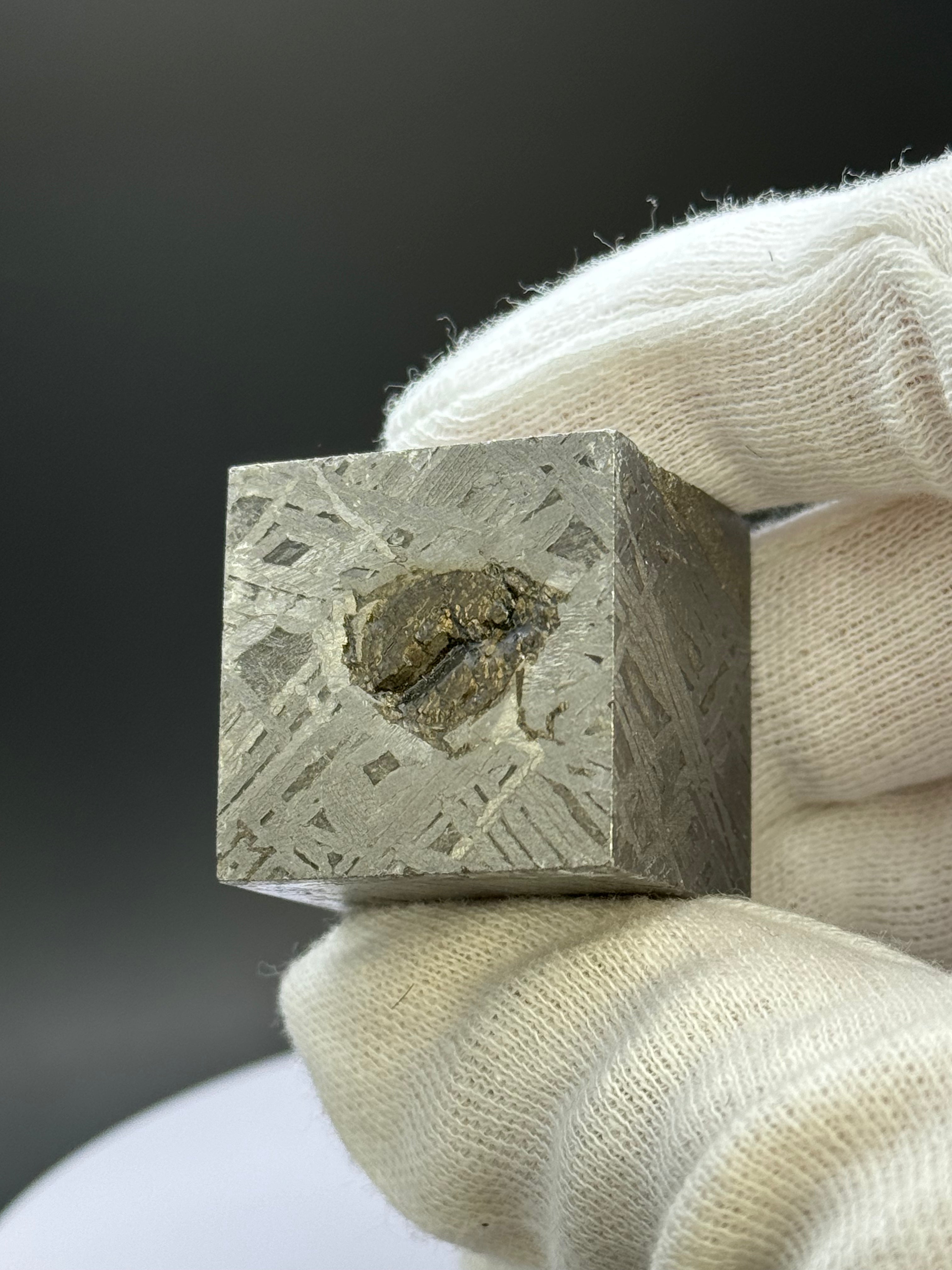 Aletai Meteorite Cube, Gobi Desert, China. 188 grams.