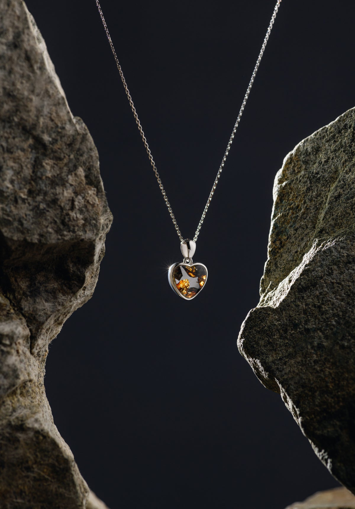 Heart pendant of Sericho Meteorite