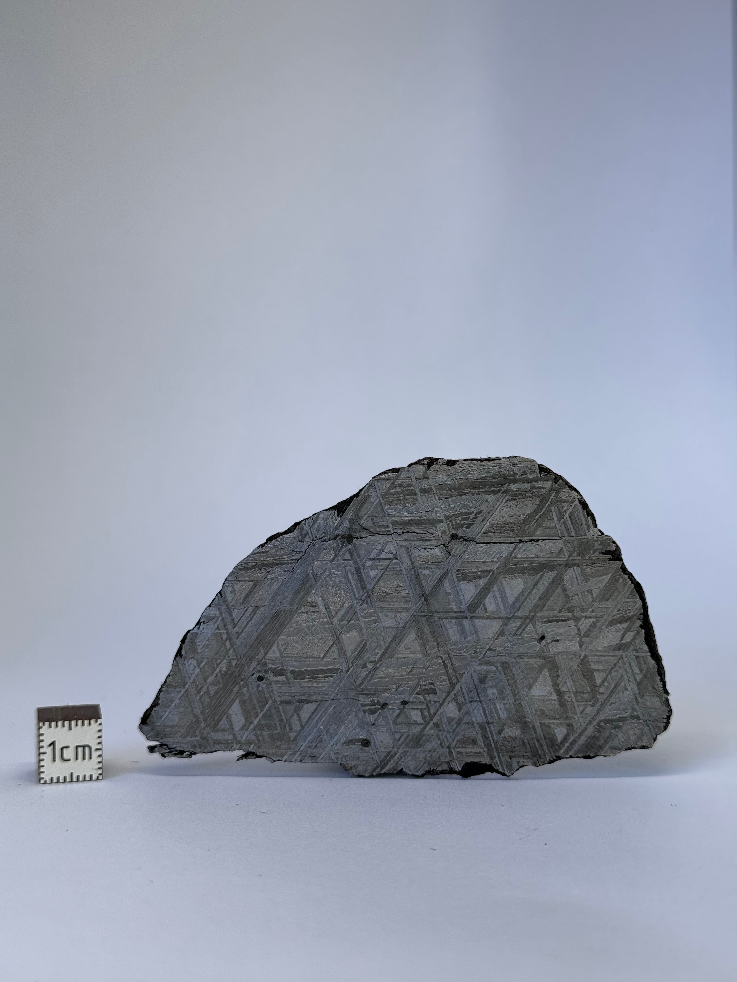 Muonionalusta Meteorite, Sweden. 68,59 grams slice.