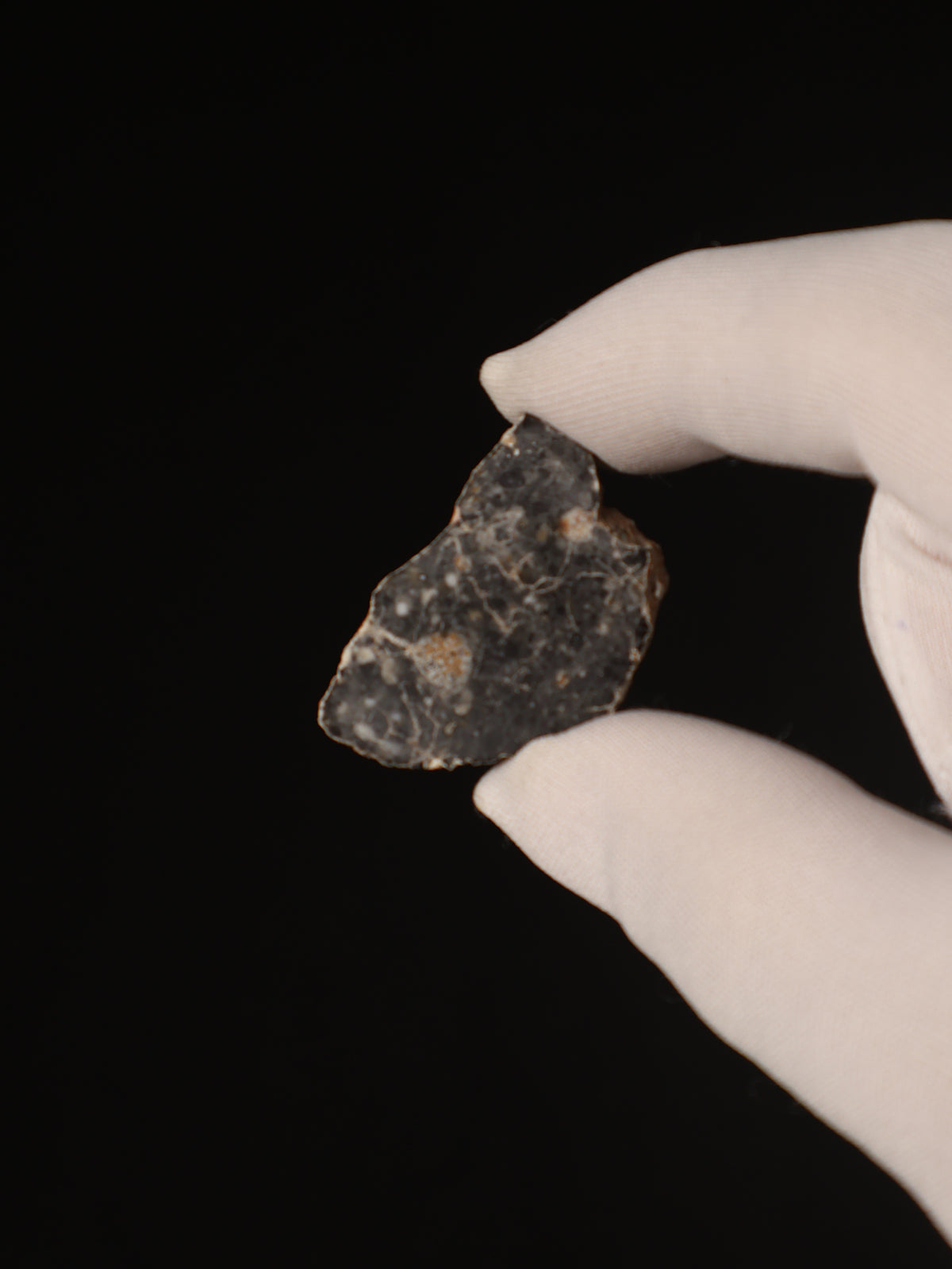 Lunar meteorite, Bechar 003, Algeria. 7,57 grams end-cut.