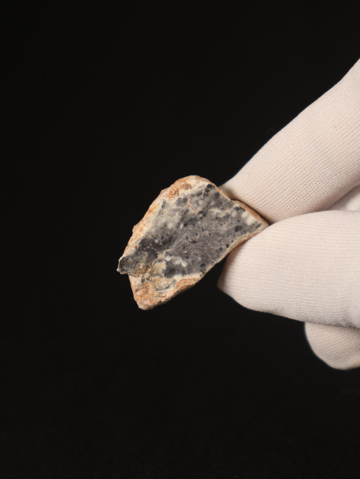 Lunar meteorite, Bechar 003, Algeria. 8,7 grams end-cut.