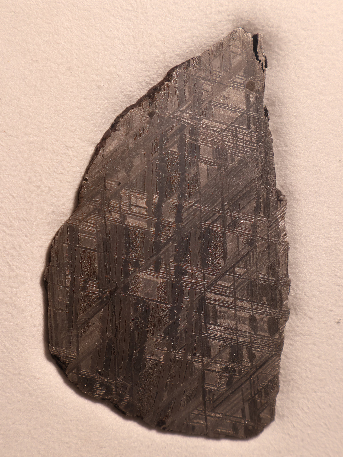 Muonionalusta Meteorite, Sweden. 68,59 grams slice.