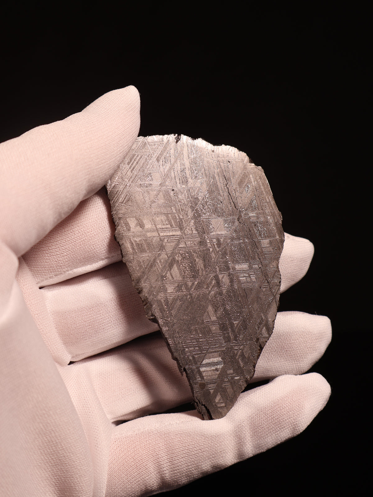 Muonionalusta Meteorite, Sweden. 68,59 grams slice.