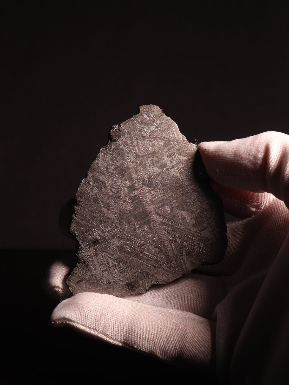 Muonionalusta meteorite, Sweden. 91,30 grams slice.
