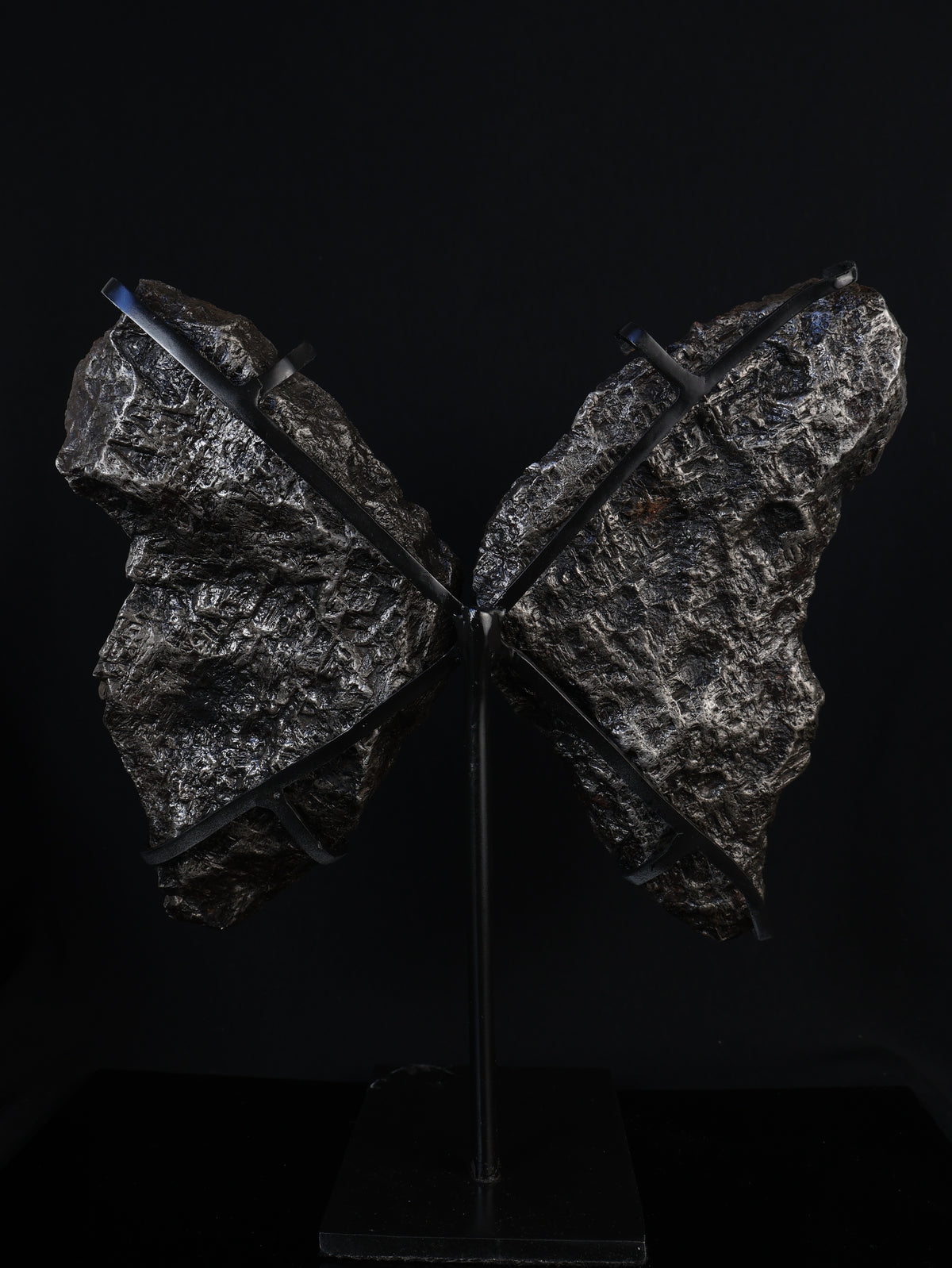 "COSMIC BUTTERFLY" MUONIONALUSTA, SWEDEN. FULL METEORITE IN TWO HALVES.