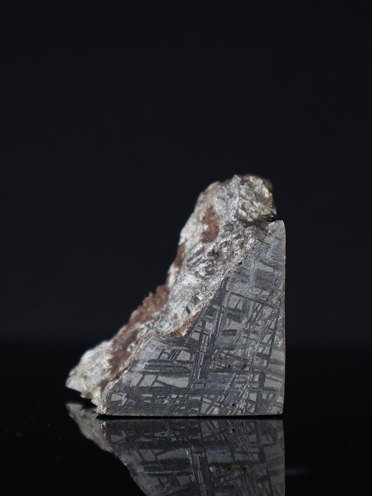 MUONIONALUSTA METEORITE, SWEDEN. 210 GRAMS END-CUT.