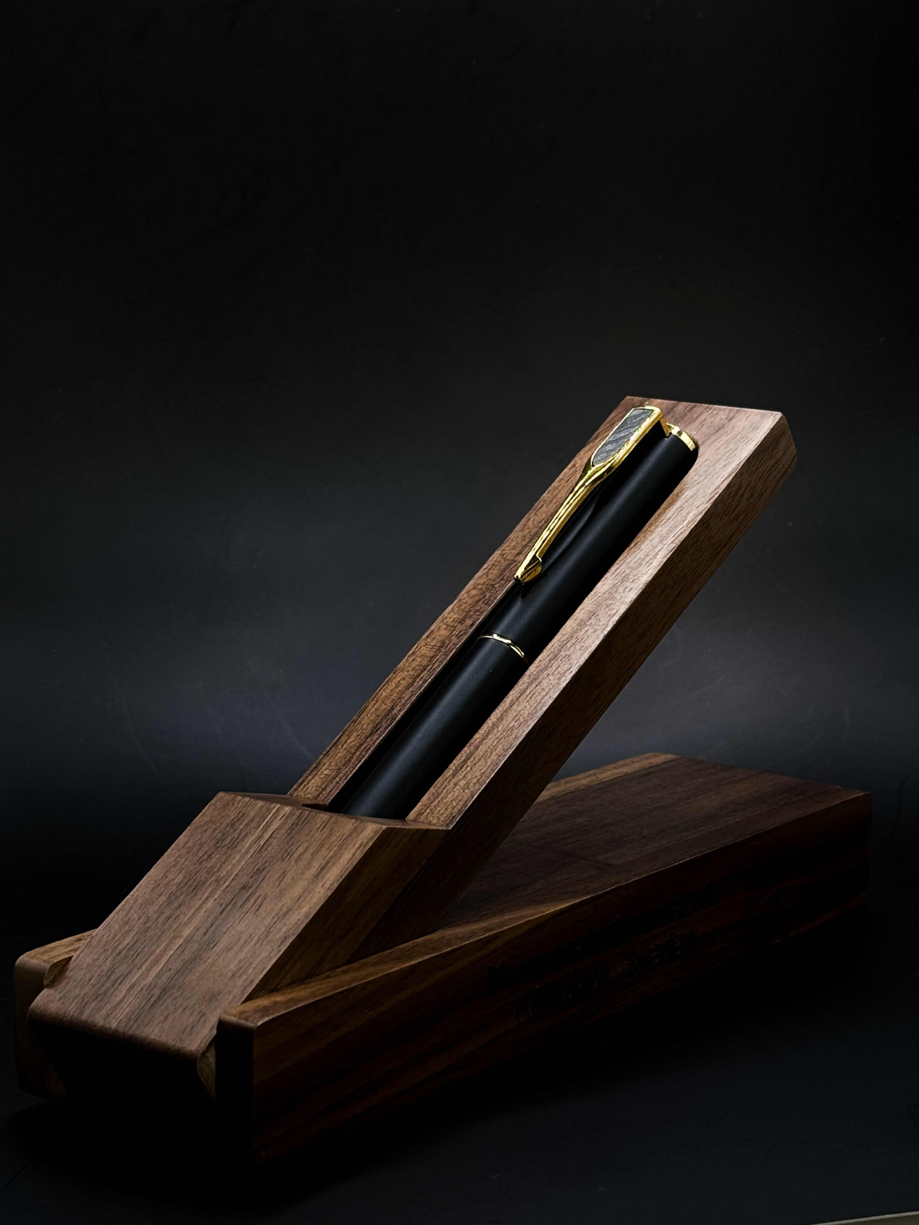 Muonionalusta meteorite PEN with Wood holder