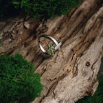 Moldavite Cross ring