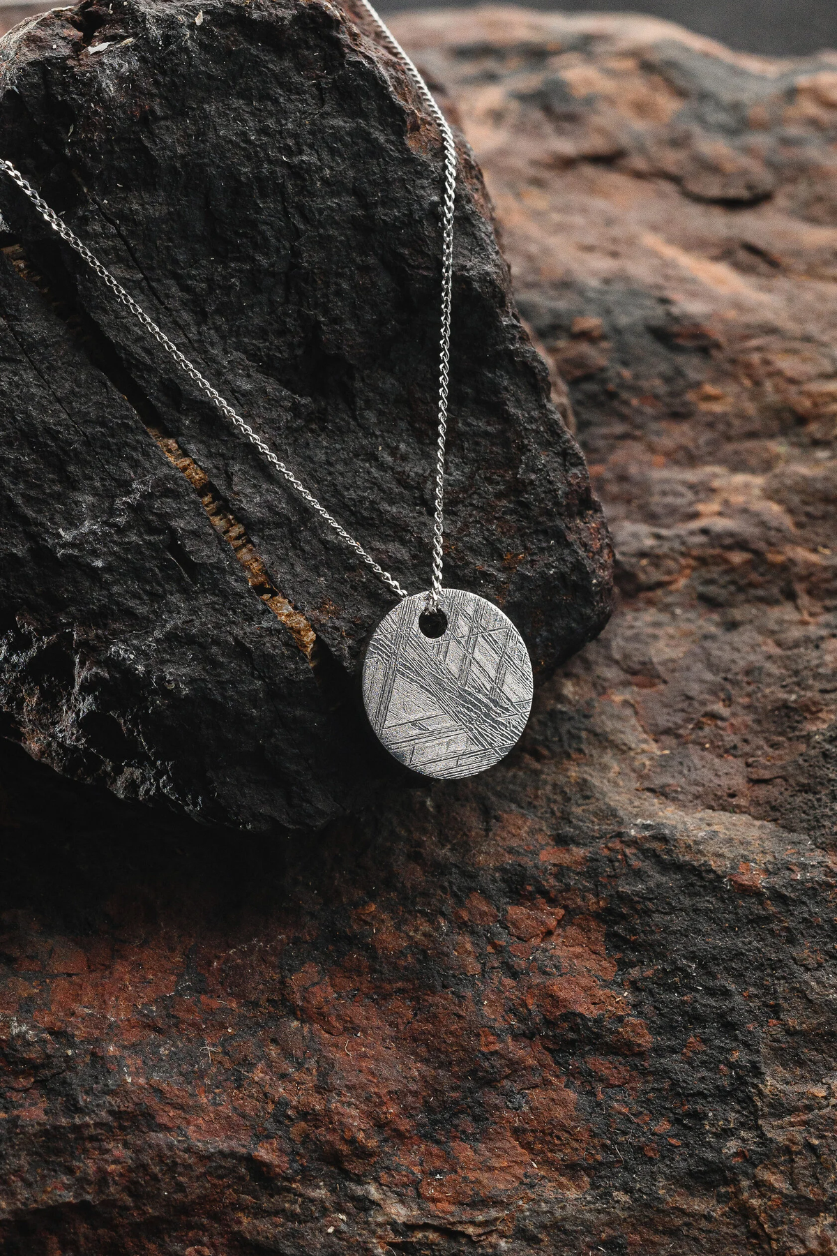 Meteorite Circle Pendant Set