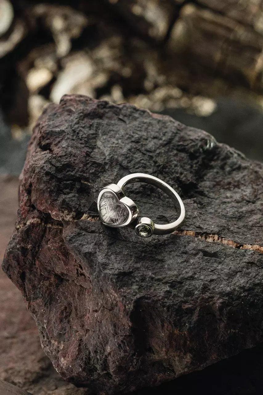 Meteorite Heart Jewelry Set