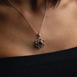 Moldavite Orbit pendant