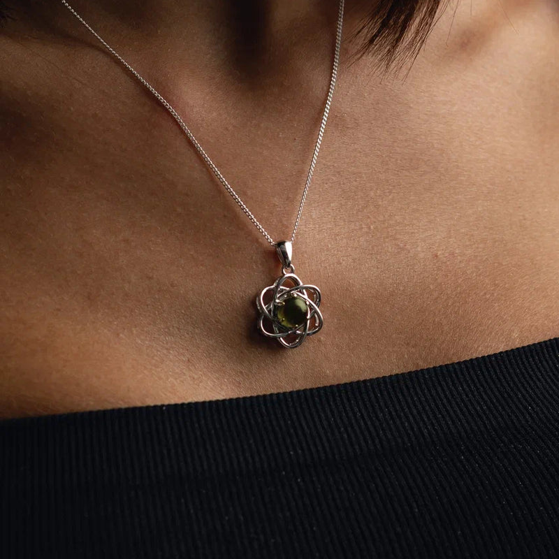 Moldavite Orbit pendant