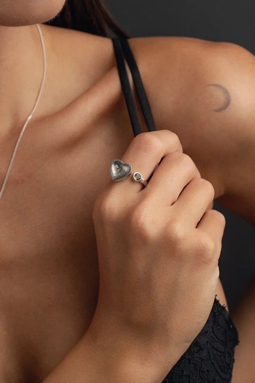 Ring Heart of Cosmos made with Muonionalusta meteorite